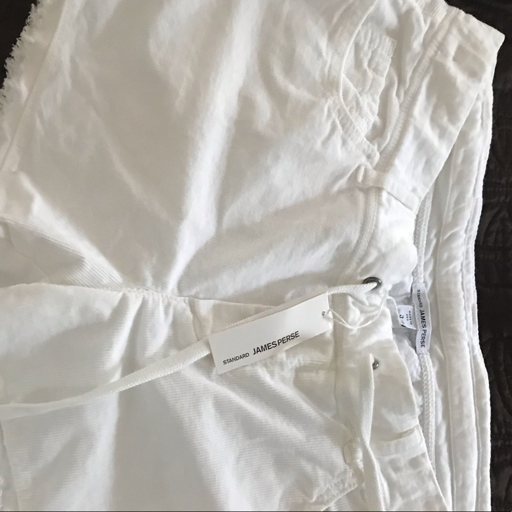 James Perse cotton new white shorts size 3